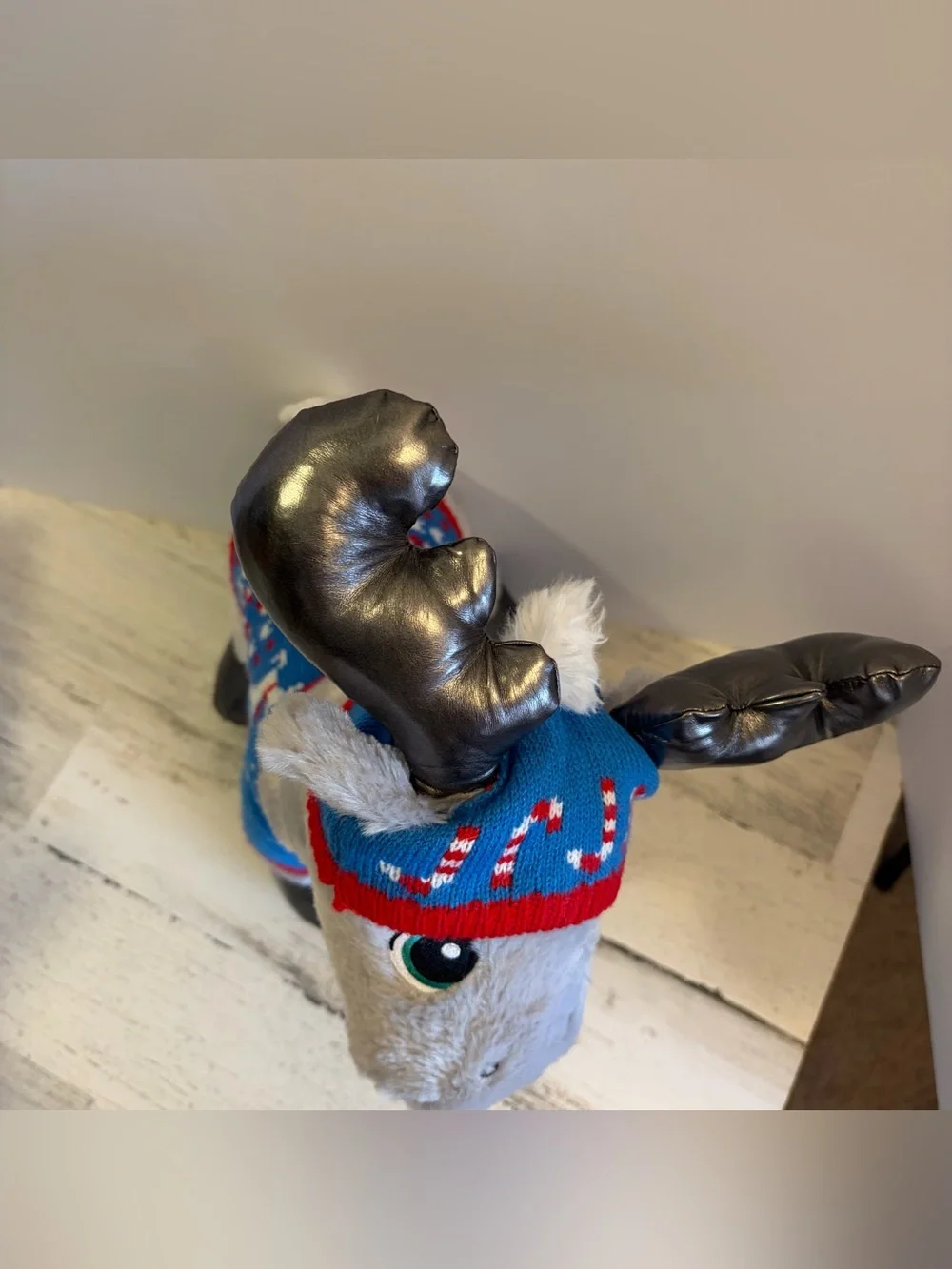 Build a Bear Silver Snow Reindeer Plush Christmas